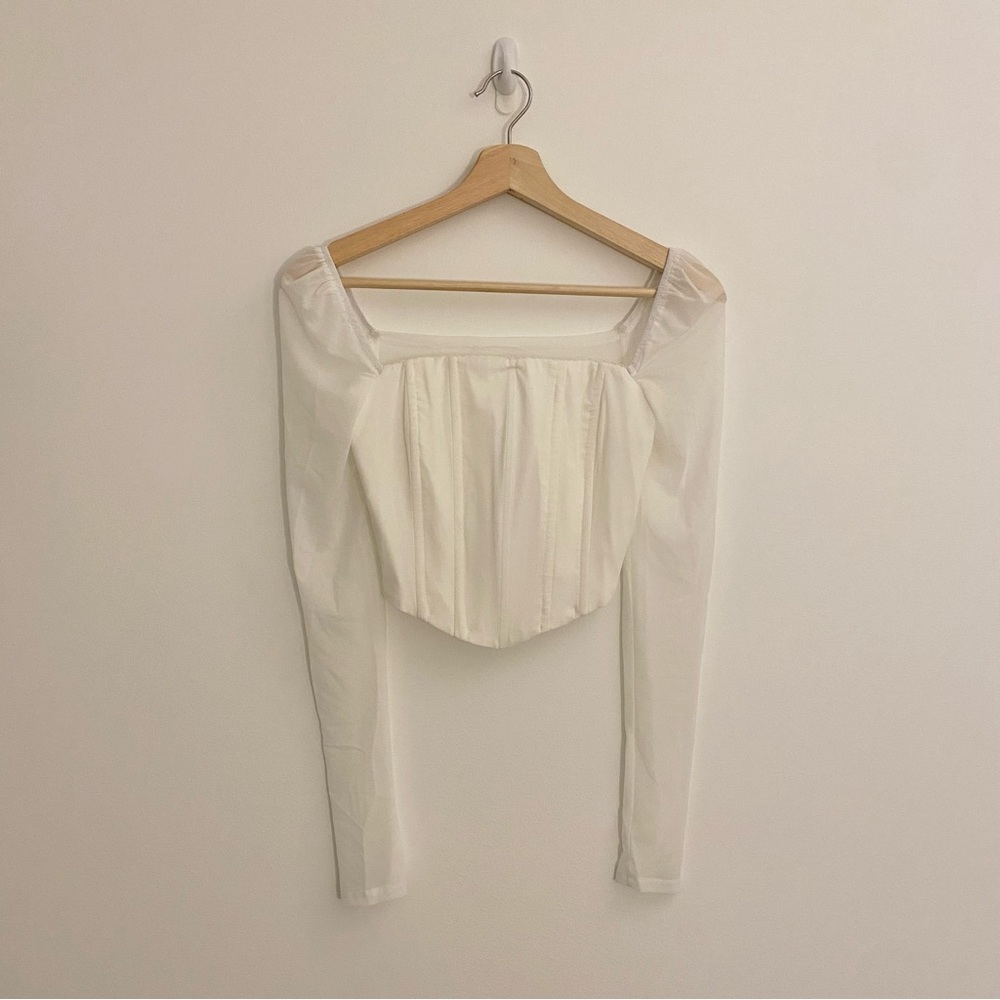Princess Polly Long Sleeve Mesh Corset Top